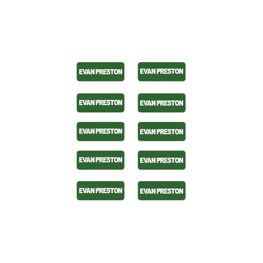 3 Rectangular Clothing _ Accessory Label