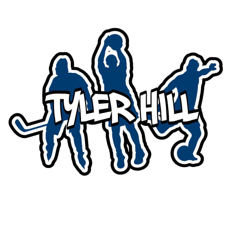 3 Sports Silhouette Decal (Navy Silhouette Mixed Sports)