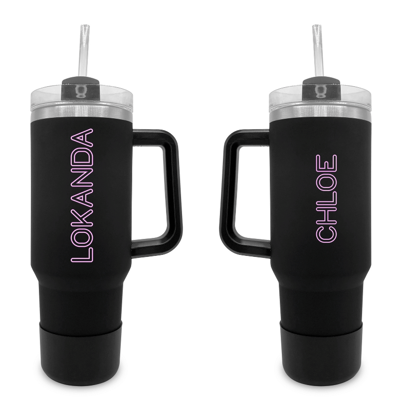 Neon - 40 0z Tumbler with Handle