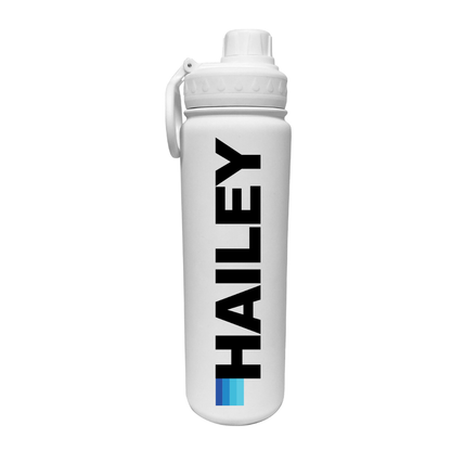 Ombre Stripes Personalized Water Bottle