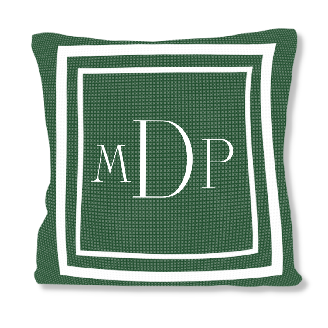 CLASSIC THICK &amp; THIN DOUBLE BORDER PILLOW