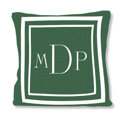 CLASSIC THICK &amp; THIN DOUBLE BORDER PILLOW