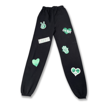 Laurel Patches Black Sweatpants Youth XL Ready to Ship