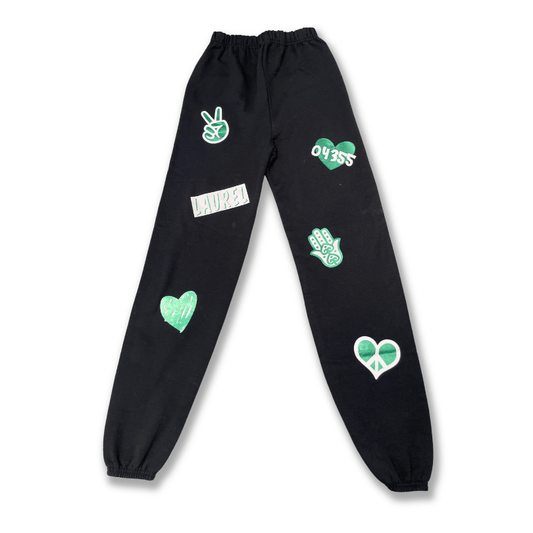Laurel Patches Black Sweatpants Youth XL Ready to Ship