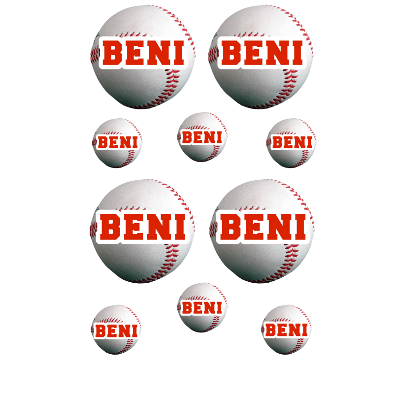 Personalized Cling It Sheet CI-37 Baseball