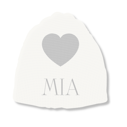 METALLIC SINGLE HEART HAT - REGULAR OR EARFLAP