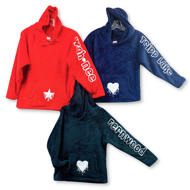 Made-with-Love-and-Kisses-Sweatshirt with Bubble Glitter Camp Name and Drippy Icon