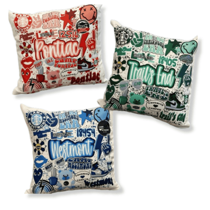 12" x 12" Camp Collage Autograph Pillow