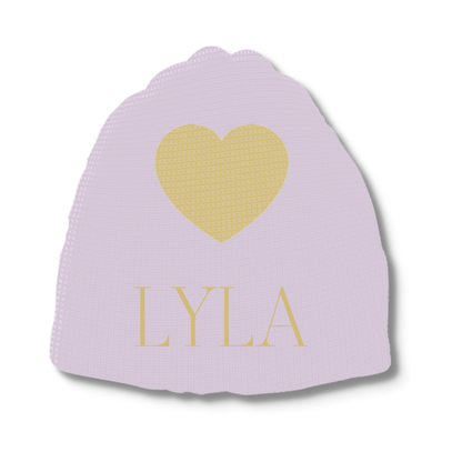 METALLIC SINGLE HEART HAT - REGULAR OR EARFLAP