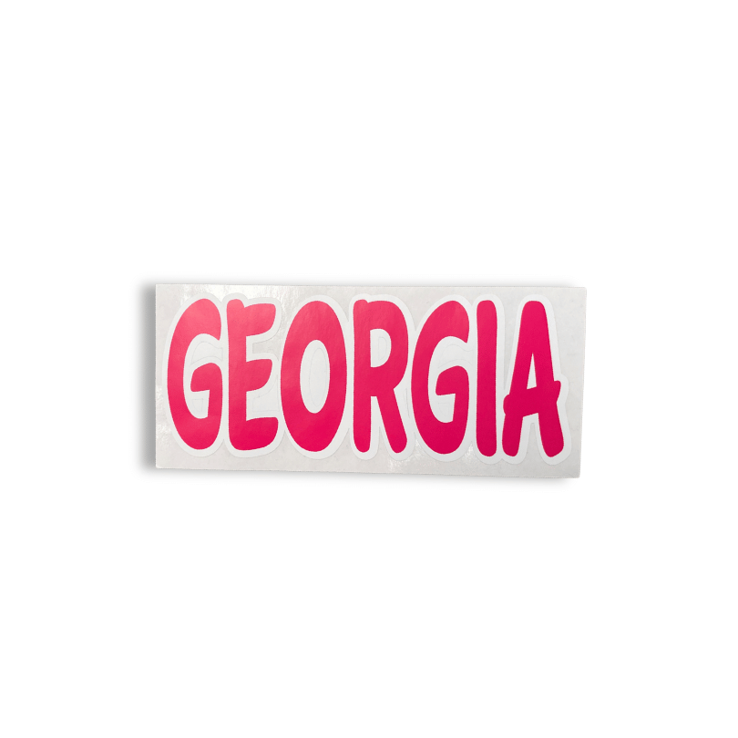 Georgia Pink Name Decal Ready to Ship