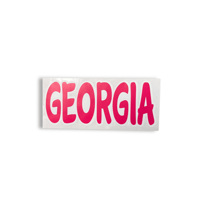 Georgia Pink Name Decal Ready to Ship