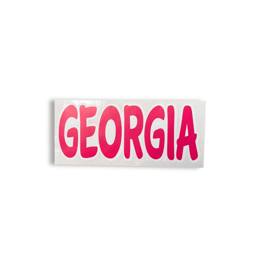 Georgia Pink Name Decal Ready to Ship