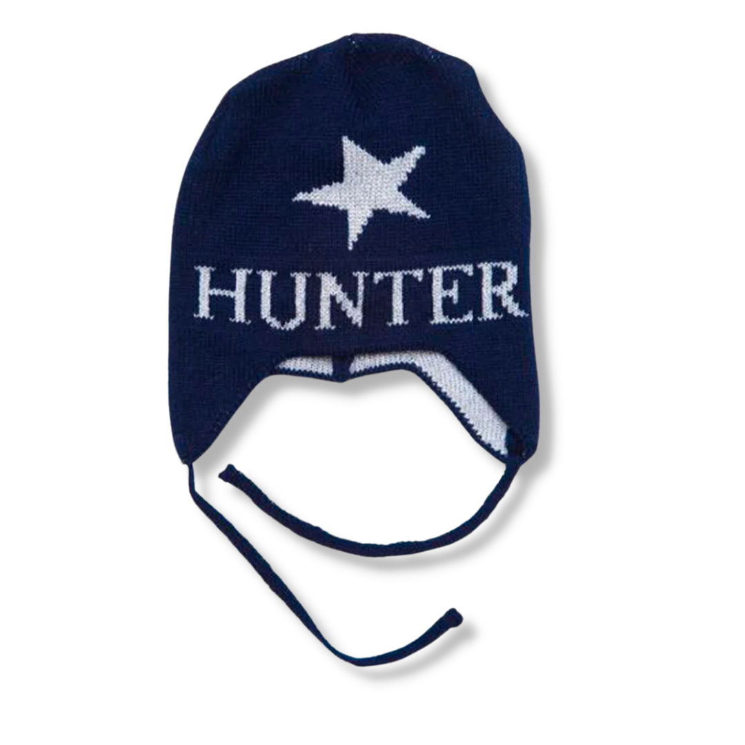 METALLIC SINGLE STAR HAT - REGULAR OR EARFLAP
