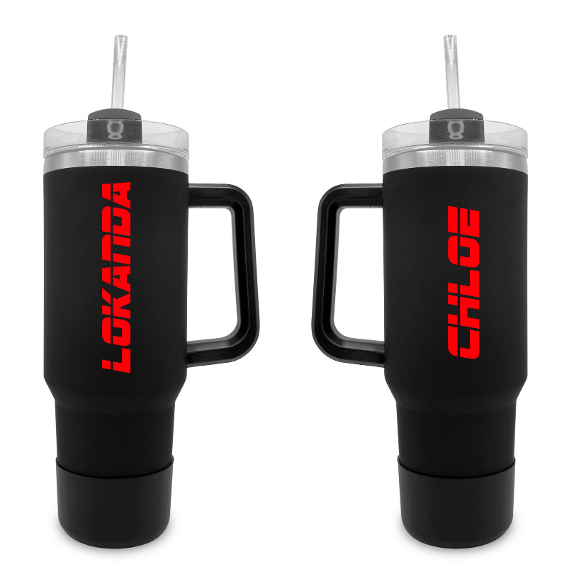 Techno - 40 0z Tumbler with Handle