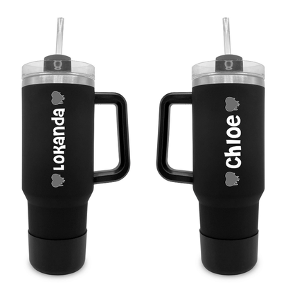 Drippy Hearts - 40 0z Tumbler with Handle