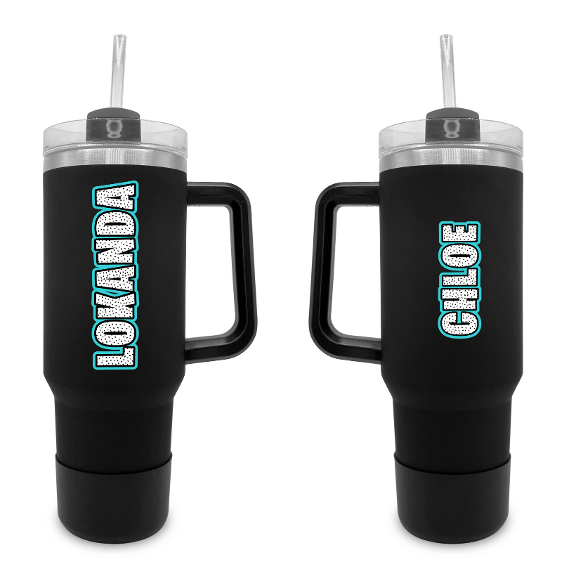 Dots - 40 0z Tumbler with Handle