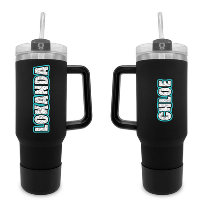 Dots - 40 0z Tumbler with Handle