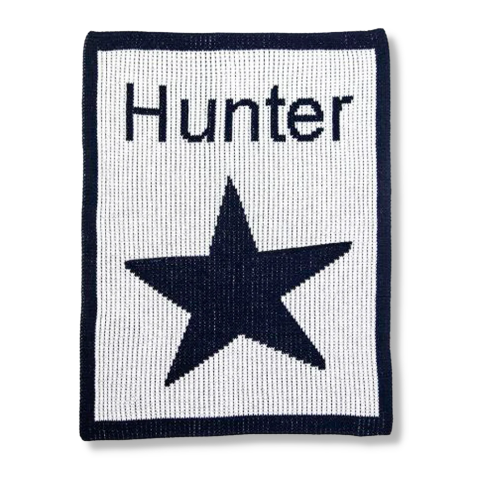 SINGLE STAR &amp; NAME STROLLER BLANKET