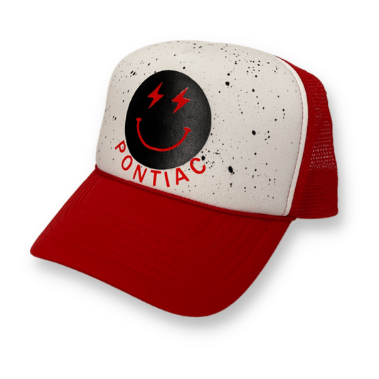 Happy Face Splatter Paint Camp Hat