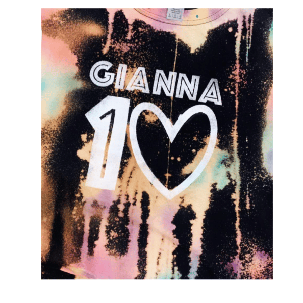 Reverse Tie Dye Birthday Girl Shirt