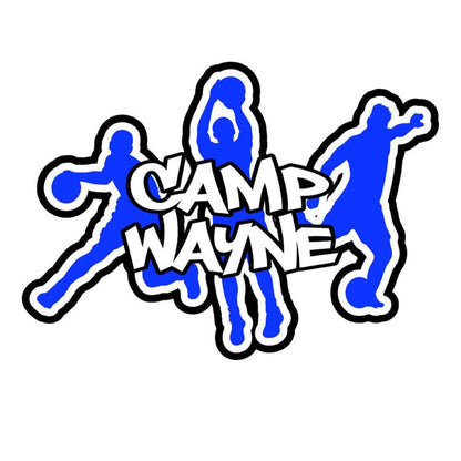 5 Sports Silhouette Decal (Blue Basketball)