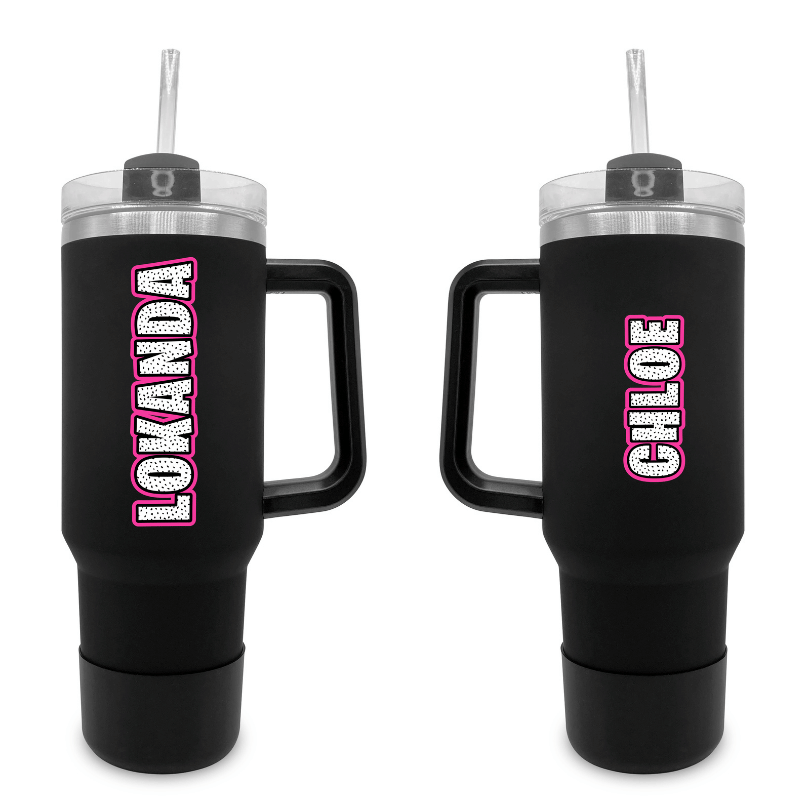 Dots - 40 0z Tumbler with Handle