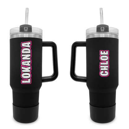 Dots - 40 0z Tumbler with Handle