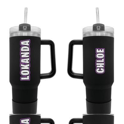 Dots - 40 0z Tumbler with Handle