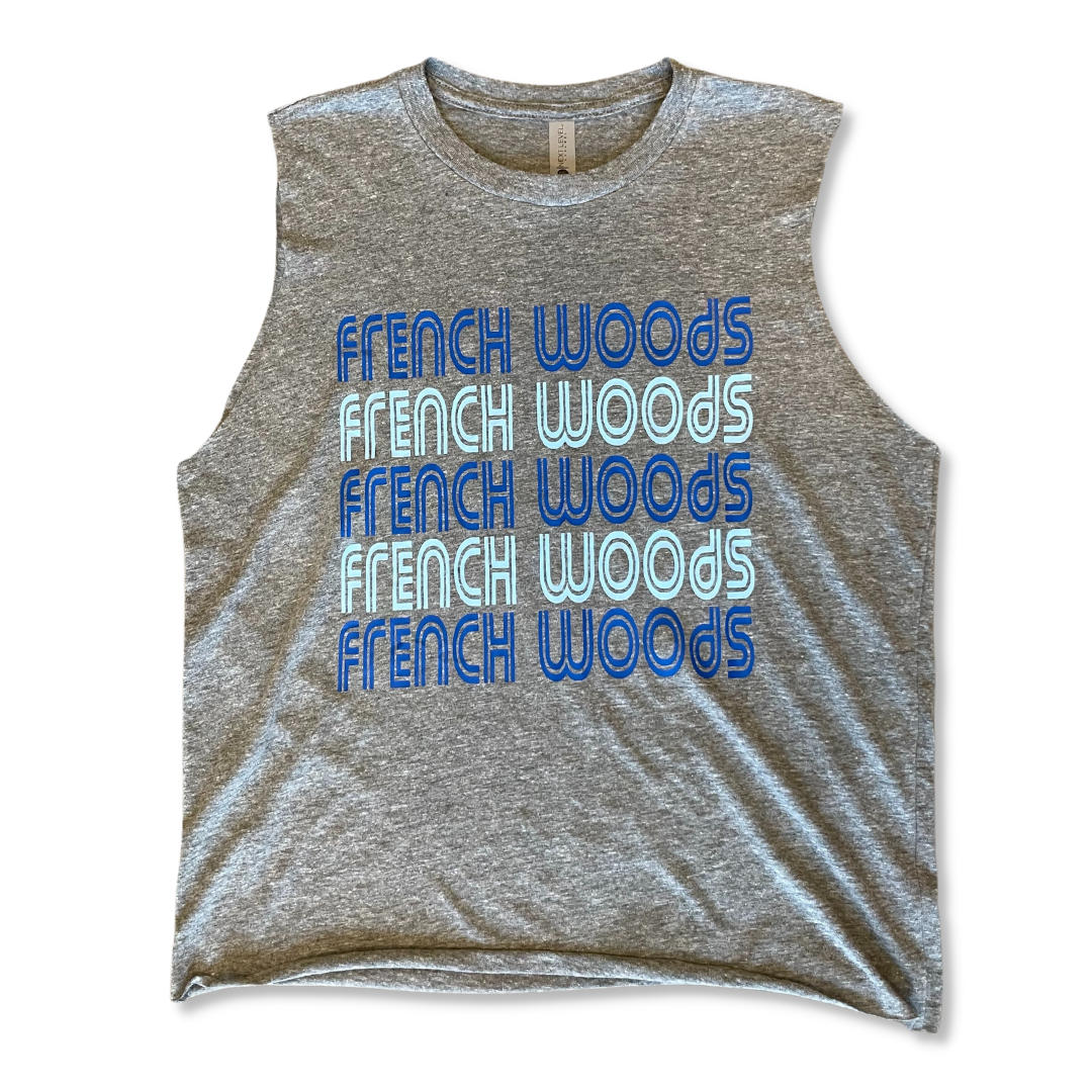 French Wood Tank Top in Blues