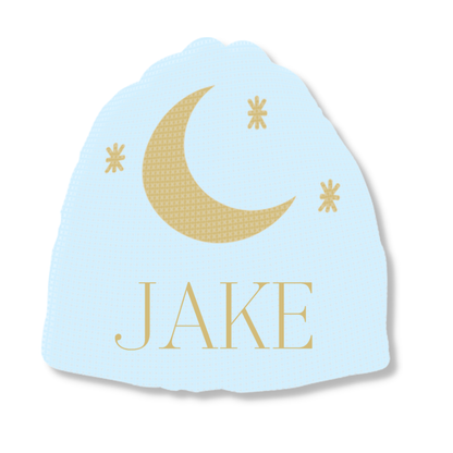 METALLIC MOON &amp; STARS HAT - REGULAR OR EARFLAP