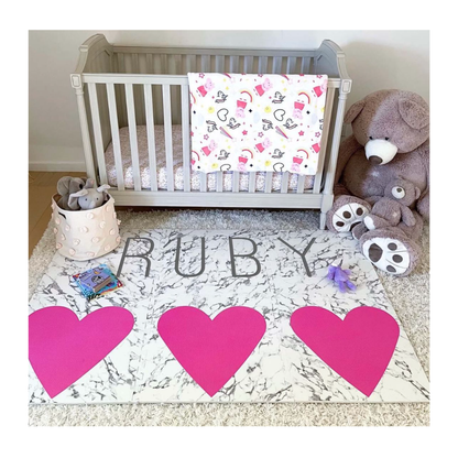 Personalized Playmat - 3 Hearts