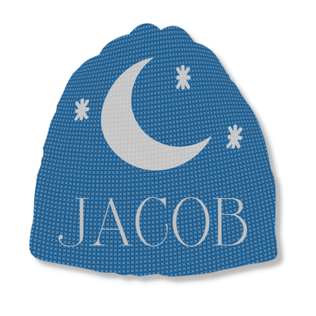 METALLIC MOON &amp; STARS HAT - REGULAR OR EARFLAP