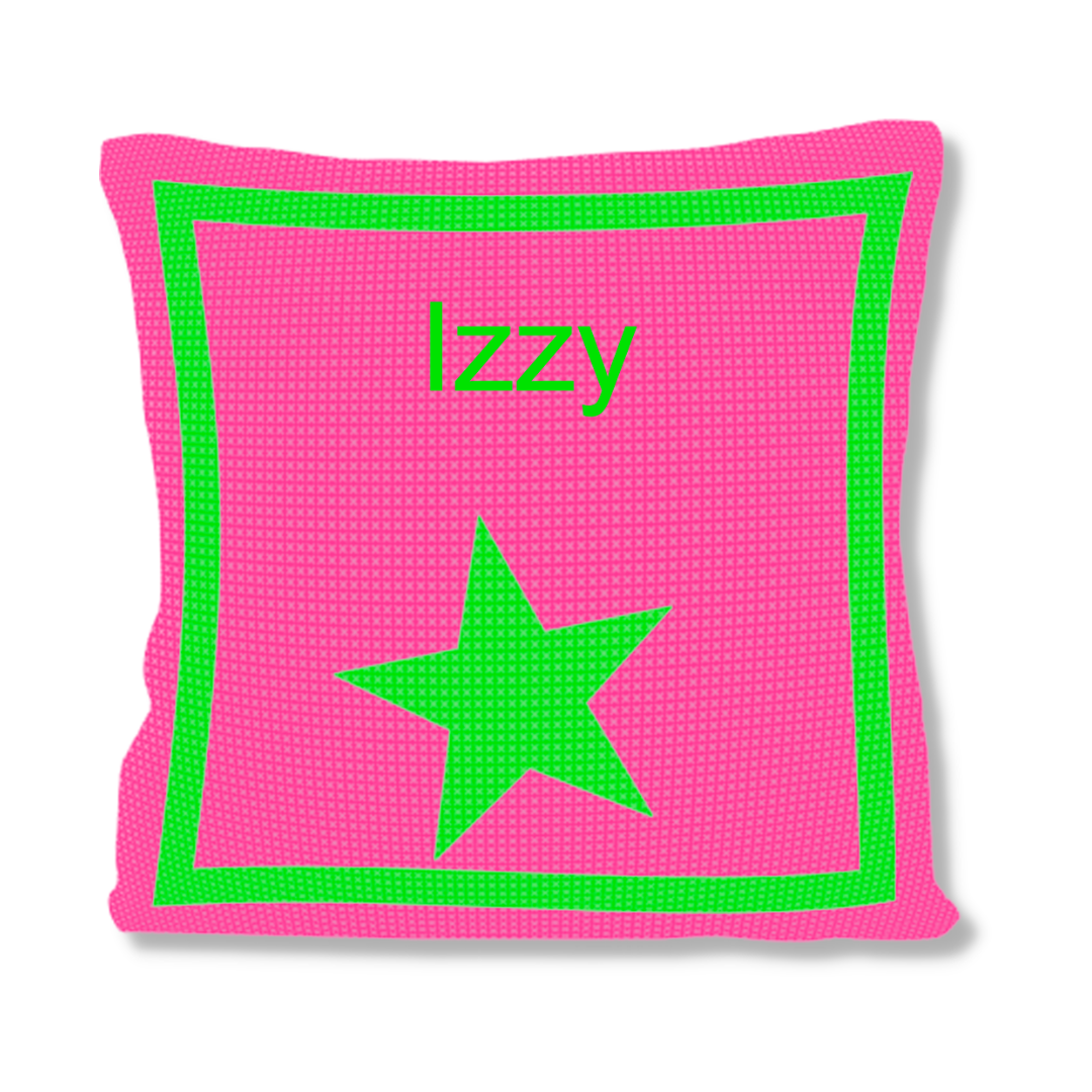 SINGLE STAR &amp; NAME PILLOW