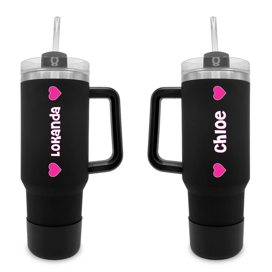 Hearts - 40 0z Tumbler with Handle