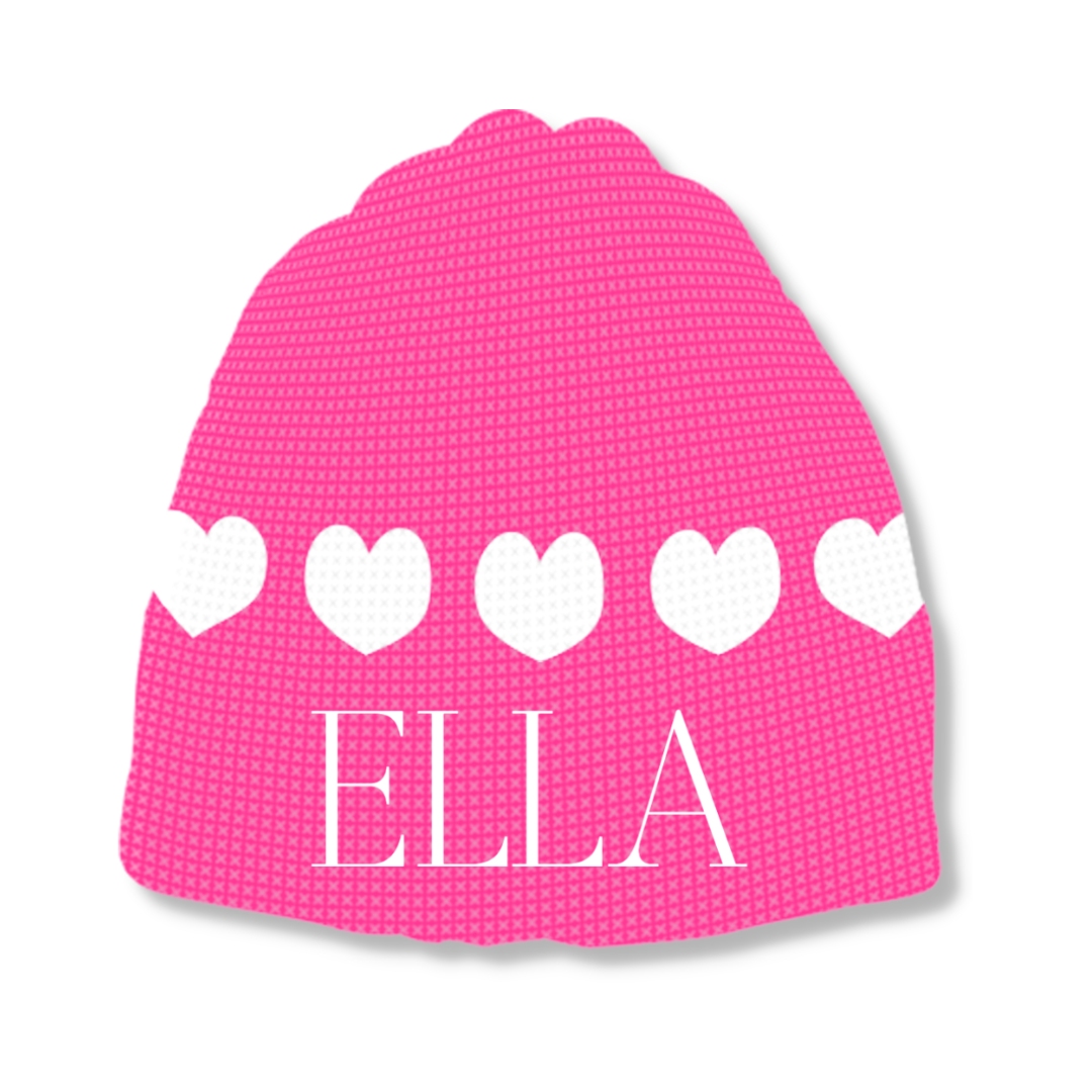 STRING OF HEARTS HAT - REGULAR OR EARFLAP