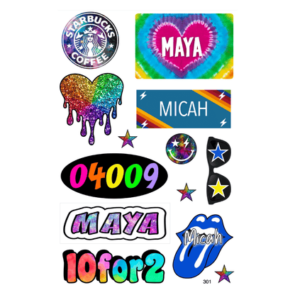 Cling It Sheet - CI 301 - Blue Camp Multi (9x12)