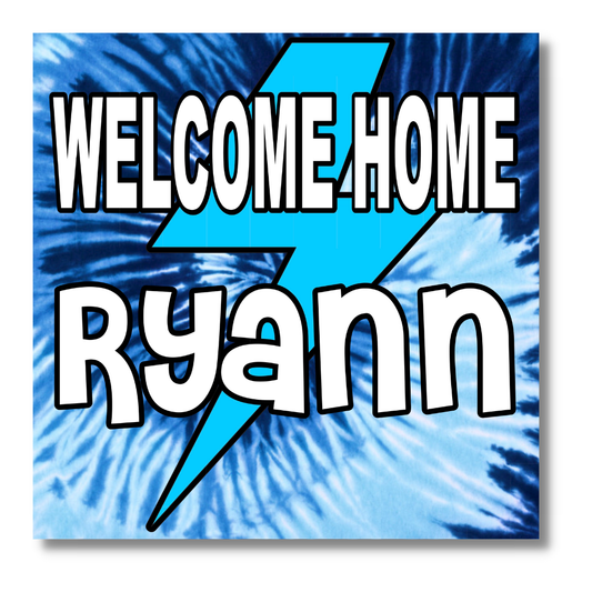 Welcome Home Decal - 12" x 18" Lightning Bolt (#8)