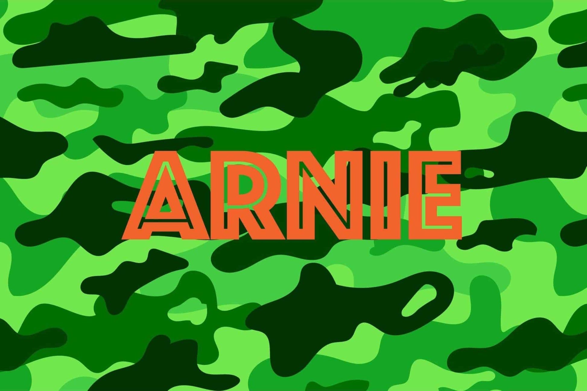 6 Green Camo Block Placemat