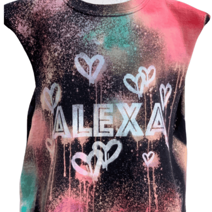 Reverse Tie Dye Birthday Girl Shirt