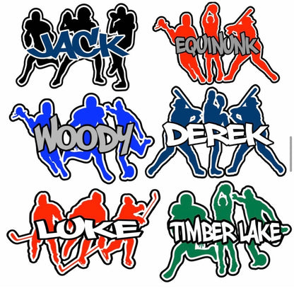 6 Sports Silhouette Decal