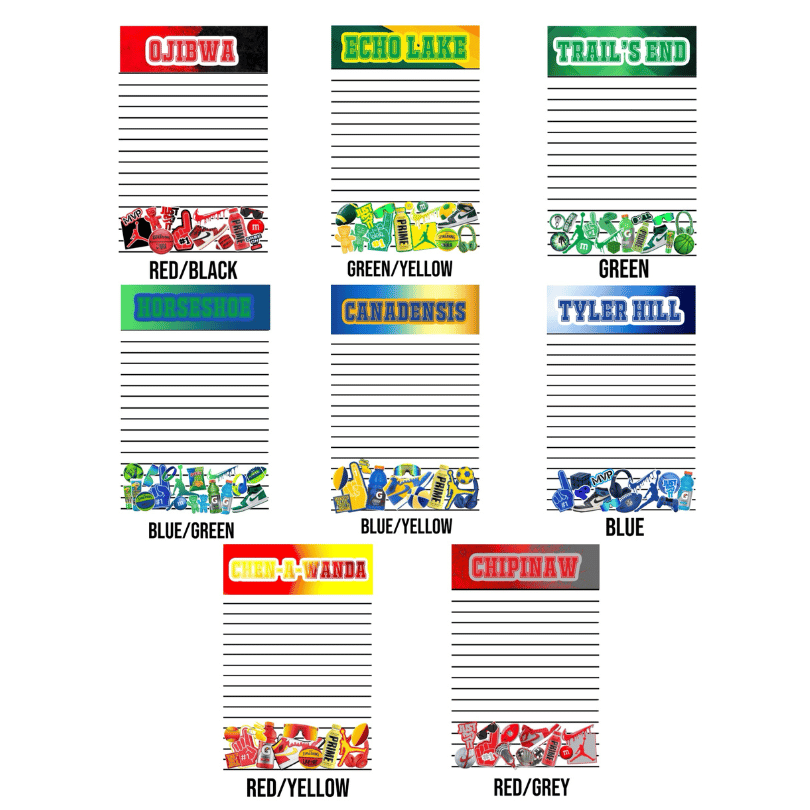 Boys Camp Color Notepad