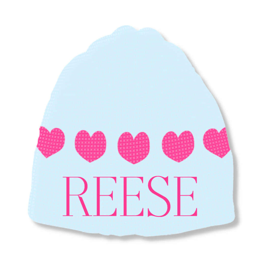 STRING OF HEARTS HAT - REGULAR OR EARFLAP