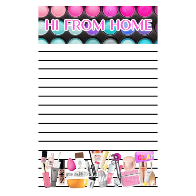 Girls From Home Lined Notepad  - (Makeup) Create'd