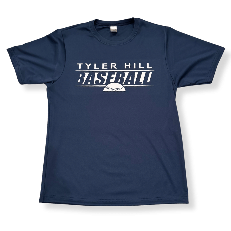 Tyler Hill Navy Dri Fit Baseball Shirt - YM