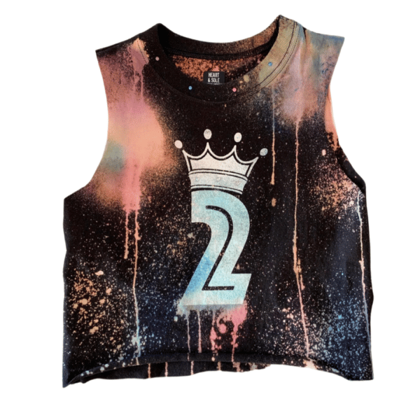 Reverse Tie Dye Birthday Girl Shirt