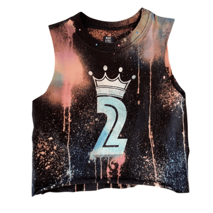 Reverse Tie Dye Birthday Girl Shirt