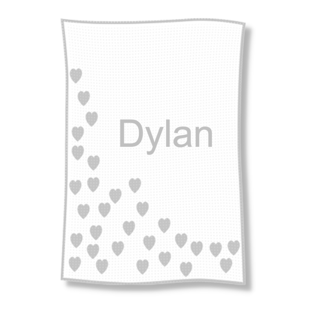 METALLIC SPRINKLED HEARTS STROLLER BLANKET