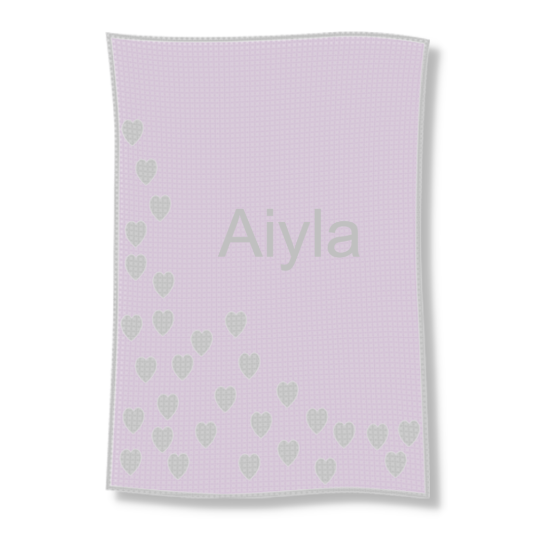 METALLIC SPRINKLED HEARTS STROLLER BLANKET