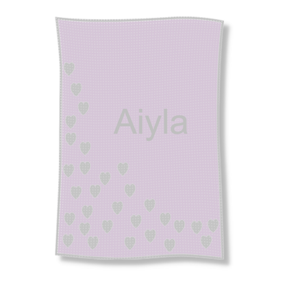 METALLIC SPRINKLED HEARTS STROLLER BLANKET