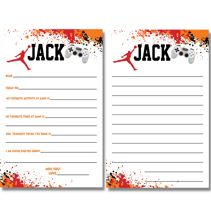 Jump Splatter Notepad- Lined or Fill in the Blank